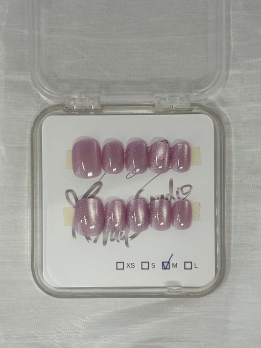 Purple Plain Cat Eye - Short