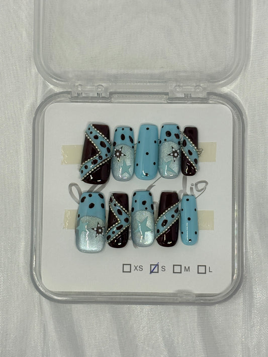 Blue Polka Dots - Square
