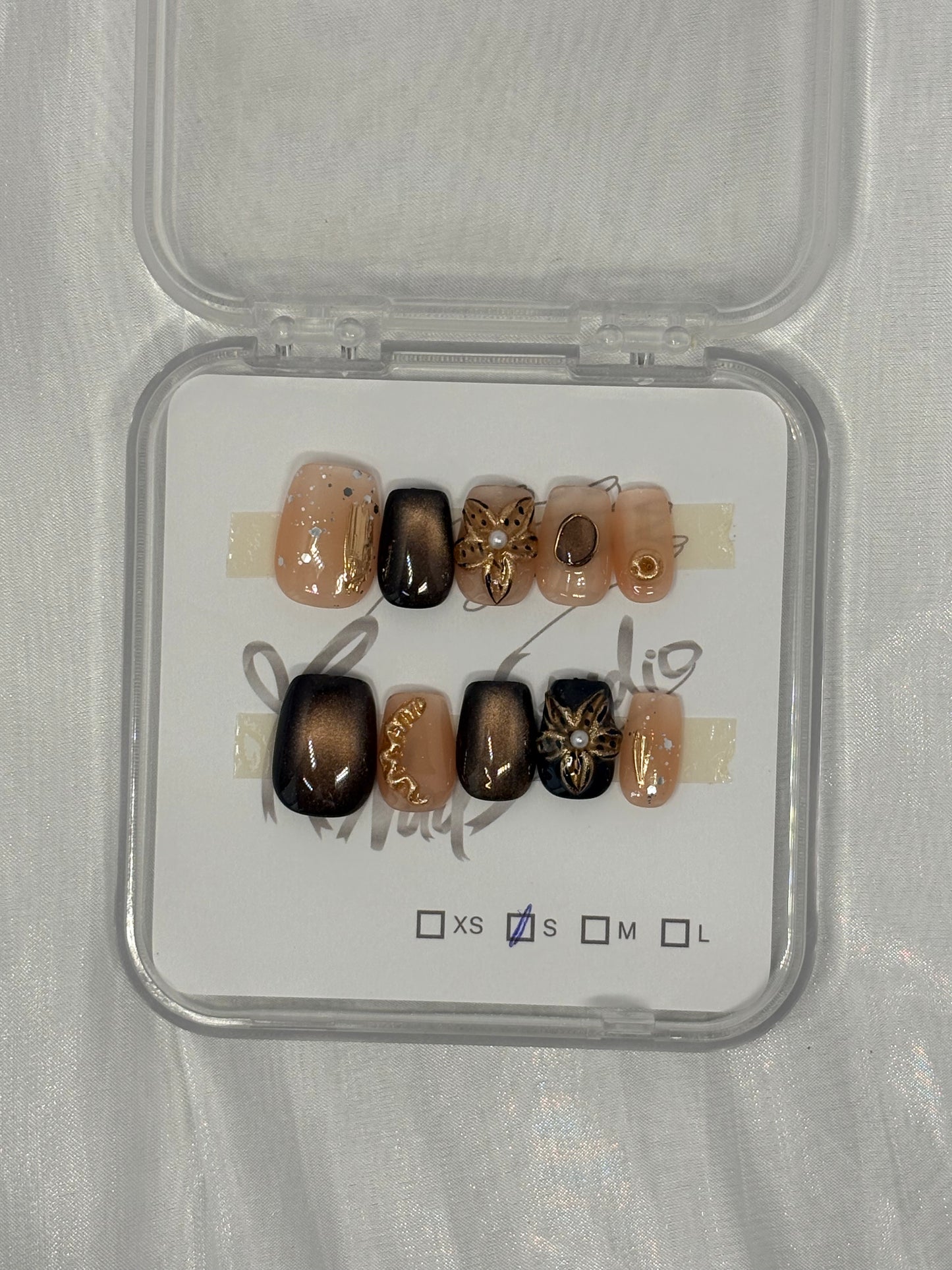 Brown Flowers - Short Square