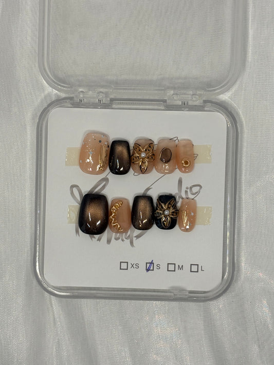 Brown Flowers - Short Square