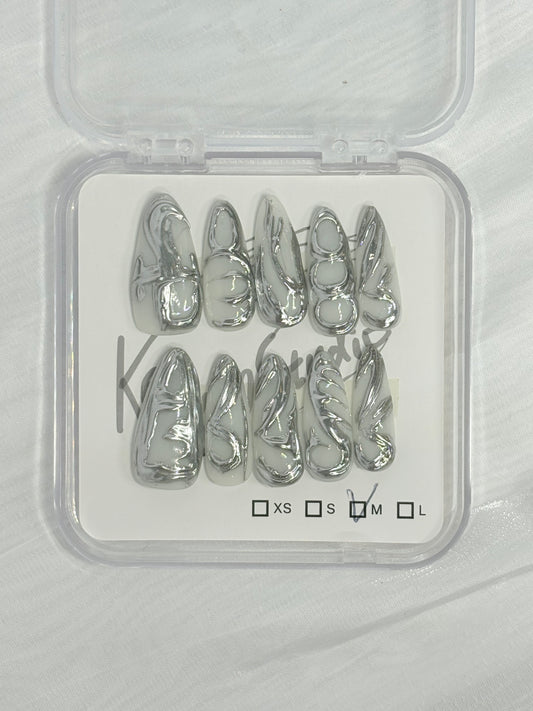 Abstract Silver - Size M