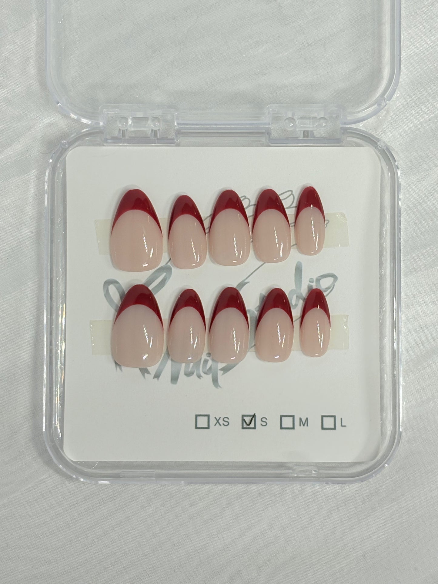 Red French - Almond Shape