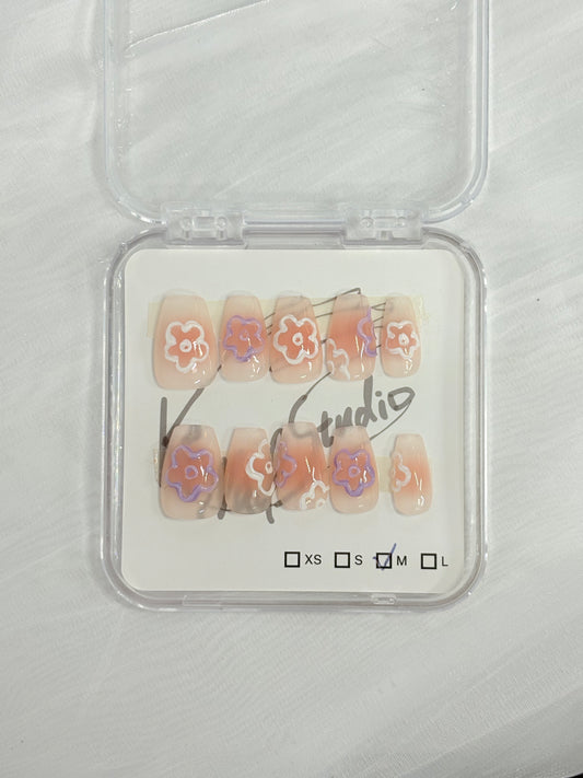 Hand Painted Flower - Size M