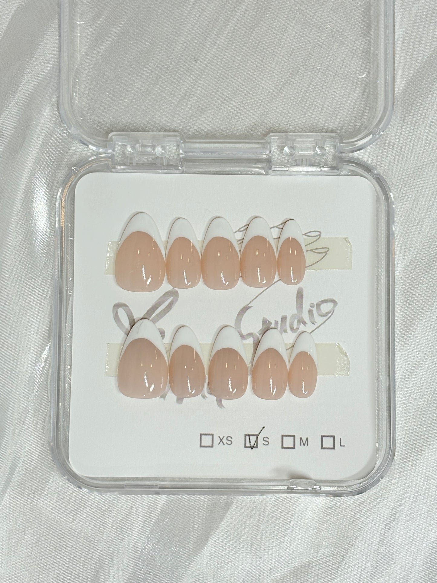 Whilte French Almond Shape - Size S