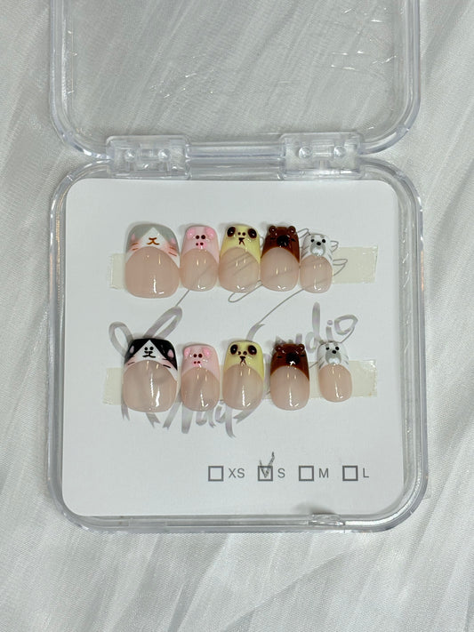 Cute Animals French - Size S