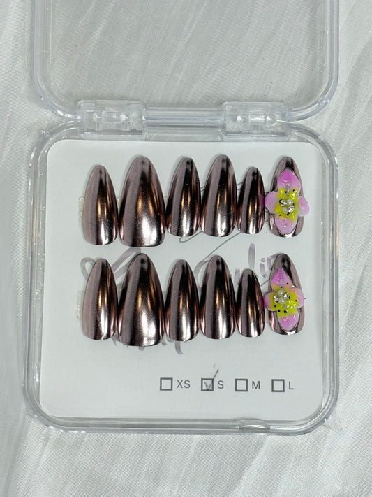 Pearly Gold 3D Flower - Size S